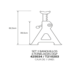 Banquillo Mecánico 6 Toneladas DGP (Set x 2) - Imagen 10