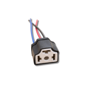 Enchufe Porcelana H4 Ampolleta Con Cable Alta Temp