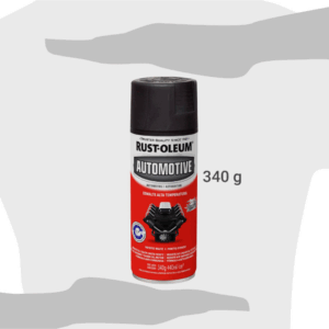 Pintura Automotriz Alta Temperatura Negro Mate Rust-Oleum 440ml - Imagen 2