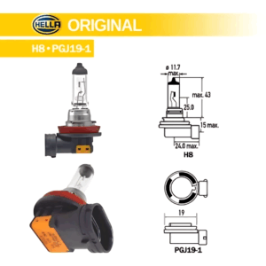 Ampolleta H8 Hella 12V 35W | Standard | Luz Blanca | Original - Imagen 6
