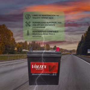 Batería Voltex 35 Amperes NS40ZL Positivo Derecho Borner Delgado - Imagen 5