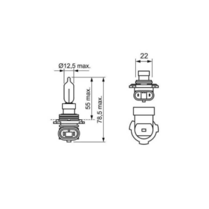 Ampolleta HIR2 9012 12V55W PX22D BRM: Máxima Iluminación y Durabilidad - Imagen 3