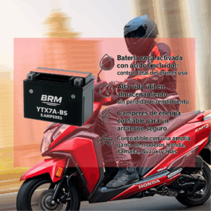 Batería YTX7A-BS Para Moto 6 Amperes BRM - Imagen 3