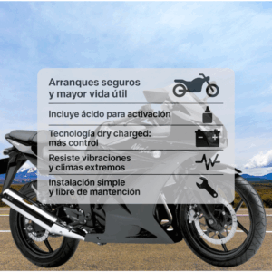 Batería YTX7L-BS Para Moto 6 Amperes BRM - Imagen 2