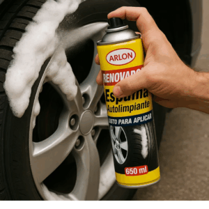 Aerosol Renovador De Neumáticos 650mL Brillo Instantáneo - Imagen 2