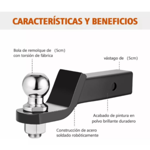 Kit Bola De Arrastre 1 7/8 Con Soporte Y Pasador Reforzado - Imagen 3